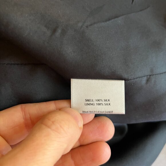 Eileen Fisher Woman Plus Size 3X Black Open-Front Jacket Silk Textured Design - Picture 12 of 12